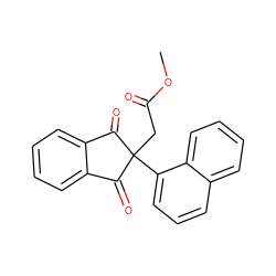 COC(=O)CC1(c2cccc3ccccc23)C(=O)c2ccccc2C1=O ZINC000000494471