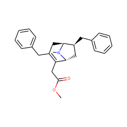 COC(=O)CC1=C(Cc2ccccc2)C[C@H]2[C@@H](Cc3ccccc3)C[C@H]1N2C ZINC000100800643