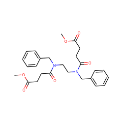 COC(=O)CCC(=O)N(CCN(Cc1ccccc1)C(=O)CCC(=O)OC)Cc1ccccc1 ZINC000006143134