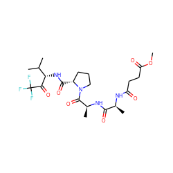 COC(=O)CCC(=O)N[C@@H](C)C(=O)N[C@@H](C)C(=O)N1CCC[C@H]1C(=O)N[C@H](C(=O)C(F)(F)F)C(C)C ZINC000013527921