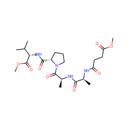 COC(=O)CCC(=O)N[C@@H](C)C(=O)N[C@@H](C)C(=O)N1CCC[C@H]1C(=O)N[C@H](C(=O)OC)C(C)C ZINC000096902774