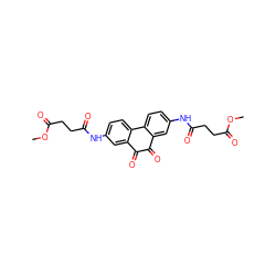 COC(=O)CCC(=O)Nc1ccc2c(c1)C(=O)C(=O)c1cc(NC(=O)CCC(=O)OC)ccc1-2 ZINC000013862832