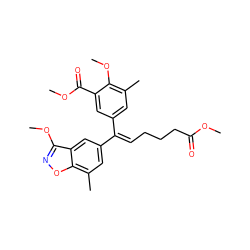 COC(=O)CCC/C=C(\c1cc(C)c(OC)c(C(=O)OC)c1)c1cc(C)c2onc(OC)c2c1 ZINC000028711649