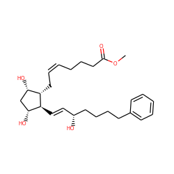 COC(=O)CCC/C=C\C[C@H]1[C@@H](O)C[C@@H](O)[C@@H]1/C=C/[C@@H](O)CCCCc1ccccc1 ZINC000026580229
