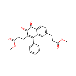 COC(=O)CCC1=C(c2ccccc2)c2cc(CCC(=O)OC)ccc2C(=O)C1=O ZINC000013443982