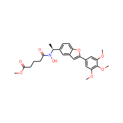 COC(=O)CCCC(=O)N(O)[C@@H](C)c1ccc2oc(-c3cc(OC)c(OC)c(OC)c3)cc2c1 ZINC000013738966