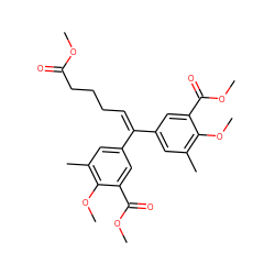 COC(=O)CCCC=C(c1cc(C)c(OC)c(C(=O)OC)c1)c1cc(C)c(OC)c(C(=O)OC)c1 ZINC000006004000