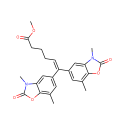 COC(=O)CCCC=C(c1cc(C)c2oc(=O)n(C)c2c1)c1cc(C)c2oc(=O)n(C)c2c1 ZINC000029129015