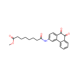 COC(=O)CCCCCCC(=O)Nc1ccc2c(c1)-c1ccccc1C(=O)C2=O ZINC000013862830