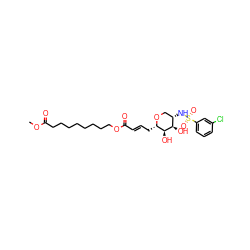 COC(=O)CCCCCCCCOC(=O)/C=C/C[C@@H]1OC[C@H](NS(=O)(=O)c2cccc(Cl)c2)[C@@H](O)[C@H]1O ZINC000026721691