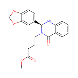 COC(=O)CCCN1C(=O)c2ccccc2N[C@@H]1c1ccc2c(c1)OCO2 ZINC000473135728