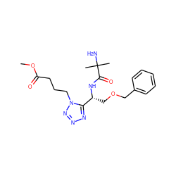 COC(=O)CCCn1nnnc1[C@@H](COCc1ccccc1)NC(=O)C(C)(C)N ZINC000028824985