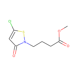 COC(=O)CCCn1sc(Cl)cc1=O ZINC000045495991