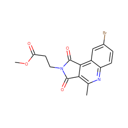 COC(=O)CCN1C(=O)c2c(C)nc3ccc(Br)cc3c2C1=O ZINC000014947204