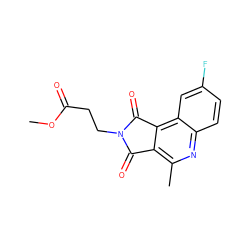 COC(=O)CCN1C(=O)c2c(C)nc3ccc(F)cc3c2C1=O ZINC000014947203