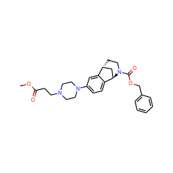 COC(=O)CCN1CCN(c2ccc3c(c2)[C@@H]2CCN(C(=O)OCc4ccccc4)[C@@H]3C2)CC1 ZINC001772619933