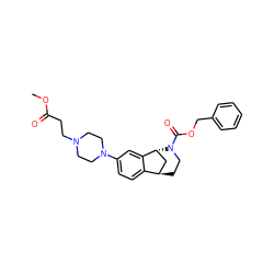 COC(=O)CCN1CCN(c2ccc3c(c2)[C@H]2C[C@H]3CCN2C(=O)OCc2ccccc2)CC1 ZINC001772650913