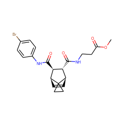 COC(=O)CCNC(=O)[C@H]1[C@H](C(=O)Nc2ccc(Br)cc2)[C@@H]2C=C[C@H]1C21CC1 ZINC000168340105