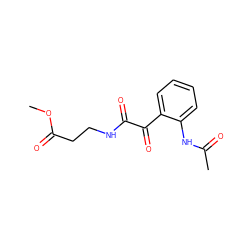 COC(=O)CCNC(=O)C(=O)c1ccccc1NC(C)=O ZINC000473123917
