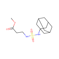 COC(=O)CCNS(=O)(=O)NC12CC3CC(CC(C3)C1)C2 ZINC000653761007