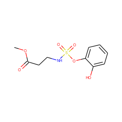 COC(=O)CCNS(=O)(=O)Oc1ccccc1O ZINC000040394611