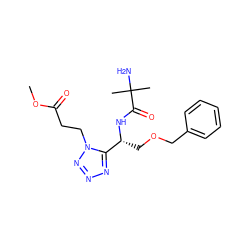 COC(=O)CCn1nnnc1[C@@H](COCc1ccccc1)NC(=O)C(C)(C)N ZINC000028824984