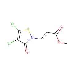 COC(=O)CCn1sc(Cl)c(Cl)c1=O ZINC000045283755