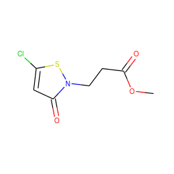 COC(=O)CCn1sc(Cl)cc1=O ZINC000040833987