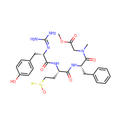 COC(=O)CN(C)C(=O)[C@H](Cc1ccccc1)NC(=O)[C@H](CC[S@@+](C)[O-])NC(=O)[C@H](Cc1ccc(O)cc1)N=C(N)N ZINC000029326123