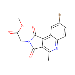 COC(=O)CN1C(=O)c2c(C)nc3ccc(Br)cc3c2C1=O ZINC000014947200