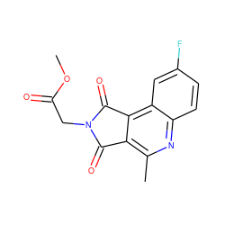 COC(=O)CN1C(=O)c2c(C)nc3ccc(F)cc3c2C1=O ZINC000014947199