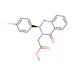 COC(=O)CN1C(=O)c2ccccc2N[C@@H]1c1ccc(Cl)cc1 ZINC000473132387