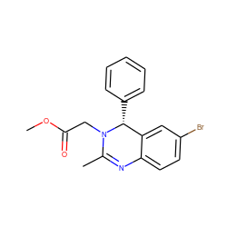 COC(=O)CN1C(C)=Nc2ccc(Br)cc2[C@H]1c1ccccc1 ZINC000000655343