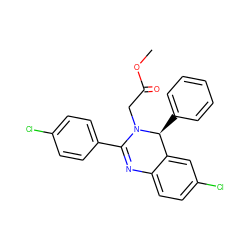 COC(=O)CN1C(c2ccc(Cl)cc2)=Nc2ccc(Cl)cc2[C@@H]1c1ccccc1 ZINC000001826718