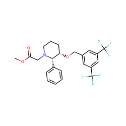 COC(=O)CN1CCC[C@H](OCc2cc(C(F)(F)F)cc(C(F)(F)F)c2)[C@@H]1c1ccccc1 ZINC000026246775