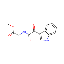 COC(=O)CNC(=O)C(=O)c1c[nH]c2ccccc12 ZINC000103271232