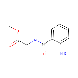 COC(=O)CNC(=O)c1ccccc1N ZINC000001707766