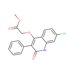 COC(=O)COc1c(-c2ccccc2)c(=O)[nH]c2cc(Cl)ccc12 ZINC000000016589