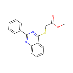 COC(=O)CSc1nc(-c2ccccc2)nc2ccccc12 ZINC000000421601