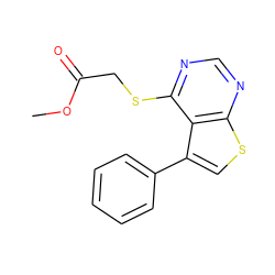 COC(=O)CSc1ncnc2scc(-c3ccccc3)c12 ZINC000000411903