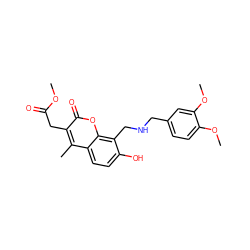 COC(=O)Cc1c(C)c2ccc(O)c(CNCc3ccc(OC)c(OC)c3)c2oc1=O ZINC000008737864