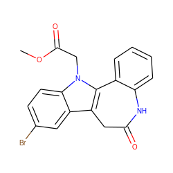 COC(=O)Cn1c2c(c3cc(Br)ccc31)CC(=O)Nc1ccccc1-2 ZINC000013532013