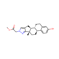 COC(=O)Cn1cc2c(n1)[C@@]1(C)CC[C@@H]3c4ccc(O)cc4CC[C@H]3[C@@H]1C2 ZINC000013672620