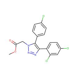 COC(=O)Cn1nnc(-c2ccc(Cl)cc2Cl)c1-c1ccc(Cl)cc1 ZINC000103210301