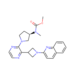 COC(=O)N(C)[C@@H]1CCN(c2nccnc2C2CN(c3ccc4ccccc4n3)C2)C1 ZINC000072318358