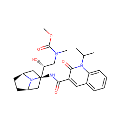 COC(=O)N(C)C[C@@H](O)CN1[C@H]2CC[C@@H]1C[C@H](NC(=O)c1cc3ccccc3n(C(C)C)c1=O)C2 ZINC000101531752