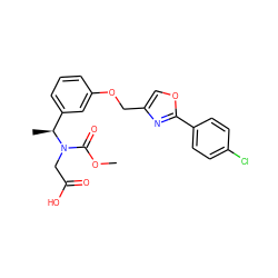 COC(=O)N(CC(=O)O)[C@@H](C)c1cccc(OCc2coc(-c3ccc(Cl)cc3)n2)c1 ZINC000049051958