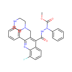 COC(=O)N(NC(=O)c1c(CN2CCNCC2)c(-c2ccccc2)nc2c(F)cccc12)c1ccccc1 ZINC000036126742