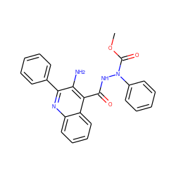 COC(=O)N(NC(=O)c1c(N)c(-c2ccccc2)nc2ccccc12)c1ccccc1 ZINC000035943388