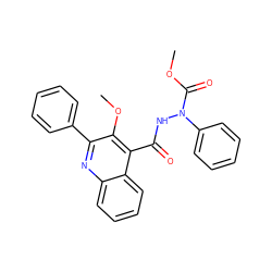 COC(=O)N(NC(=O)c1c(OC)c(-c2ccccc2)nc2ccccc12)c1ccccc1 ZINC000034947216